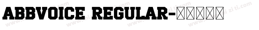 ABBvoice Regular字体转换
